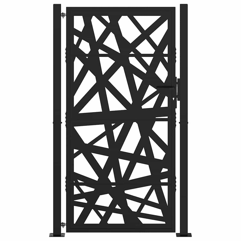 Load image into Gallery viewer, Vidaxl poort met lichtontwerp 100x175 cm staal zwart
