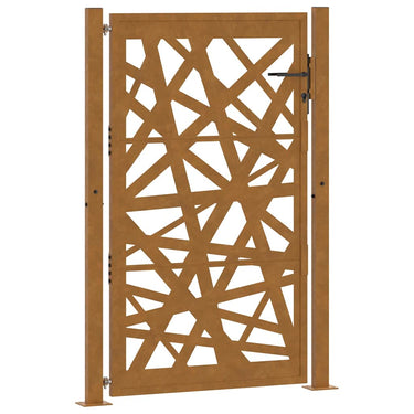 Vidaxl poort met lichtontwerp 100x150 cm weervast staal