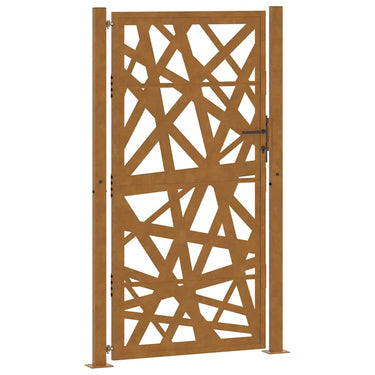 Vidaxl poort met lichtontwerp 100x175 cm weervast staal