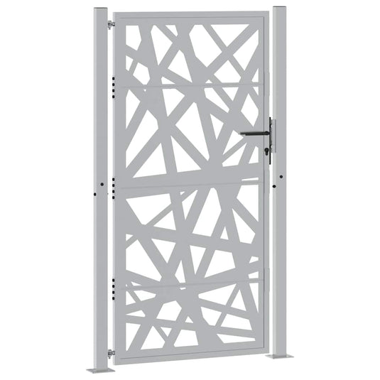 Vidaxl poort met lichtontwerp 100x175 cm weervast staal