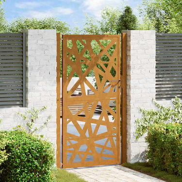 Vidaxl poort met lichtontwerp 100x175 cm weervast staal