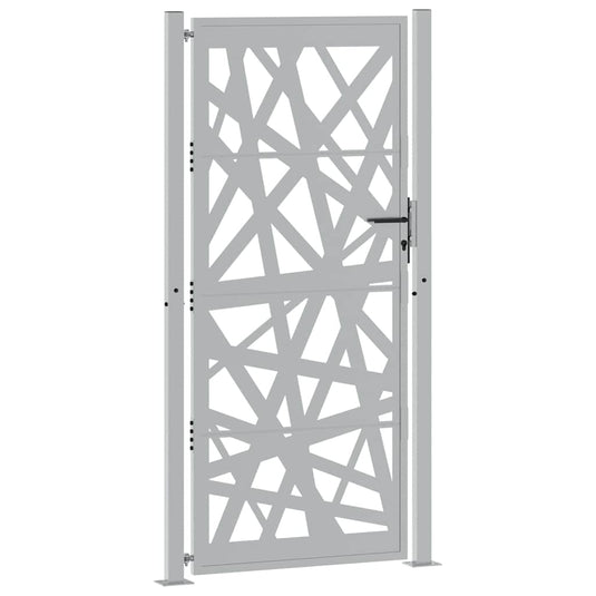 Vidaxl poort met lichtontwerp 100x200 cm weervast staal