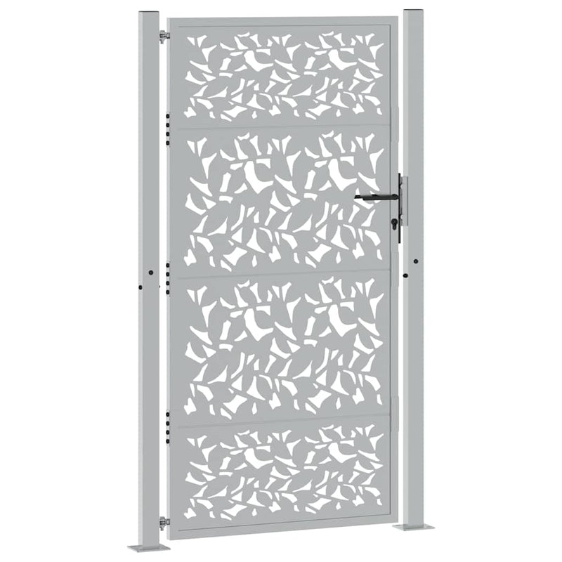 Load image into Gallery viewer, Vidaxl poort met bladontwerp 100x175 cm weervast staal
