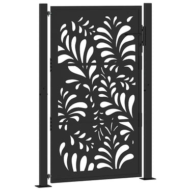 Vidaxl poort met golfontwerp 100x150 cm staal zwart