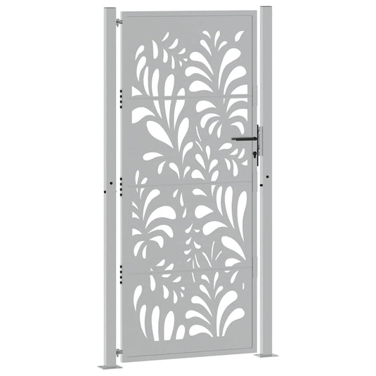 Vidaxl poort met golfontwerp 100x200 cm weervast staal