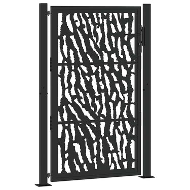 Vidaxl poort met sporenontwerp 100x150 cm staal zwart