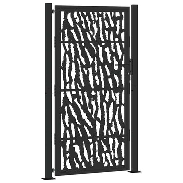 Vidaxl poort met sporenontwerp 100x175 cm staal zwart
