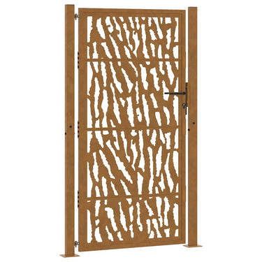Vidaxl poort met sporenontwerp 100x200 cm weervast staal