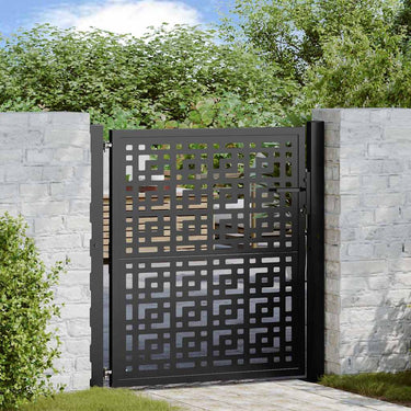 Vidaxl poort met kruisontwerp 100x100 cm staal zwart
