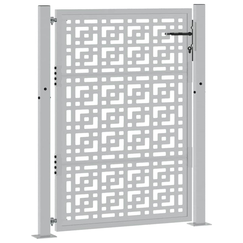 Load image into Gallery viewer, Vidaxl poort met kruisontwerp 100x125 cm weervast staal
