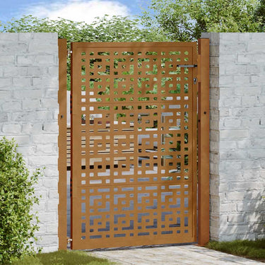 Vidaxl poort met kruisontwerp 100x150 cm weervast staal