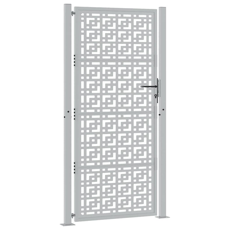 Load image into Gallery viewer, Vidaxl poort met kruisontwerp 100x200 cm weervast staal
