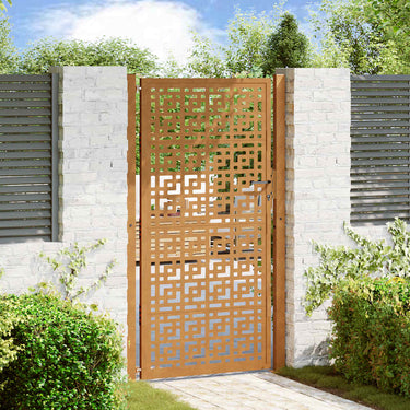 Vidaxl poort met kruisontwerp 100x200 cm weervast staal