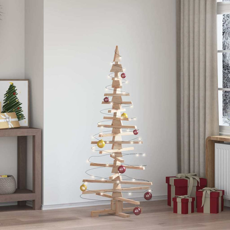 Load image into Gallery viewer, Vidaxl houten kerstboom ter decoratie 150 cm massief grenenhout
