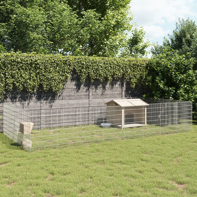 Load image into Gallery viewer, Vidaxl dierenverblijf 24 panelen 54x80 cm gegalvaniseerd ijzer
