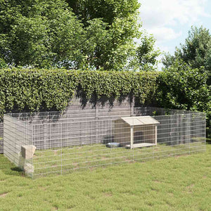 Vidaxl dierenverblijf 24 panelen 54x100 cm gegalvaniseerd ijzer