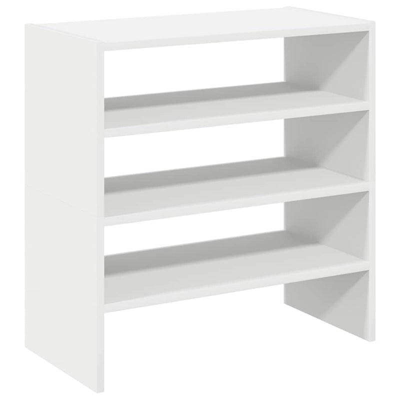 Load image into Gallery viewer, Vidaxl schoenenrekken 2 st stapelbaar 60x30x30,5 cm wit
