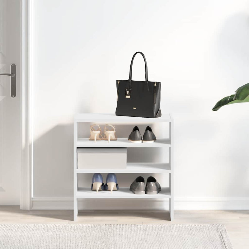 Load image into Gallery viewer, Vidaxl schoenenrekken 2 st stapelbaar 60x30x30,5 cm wit
