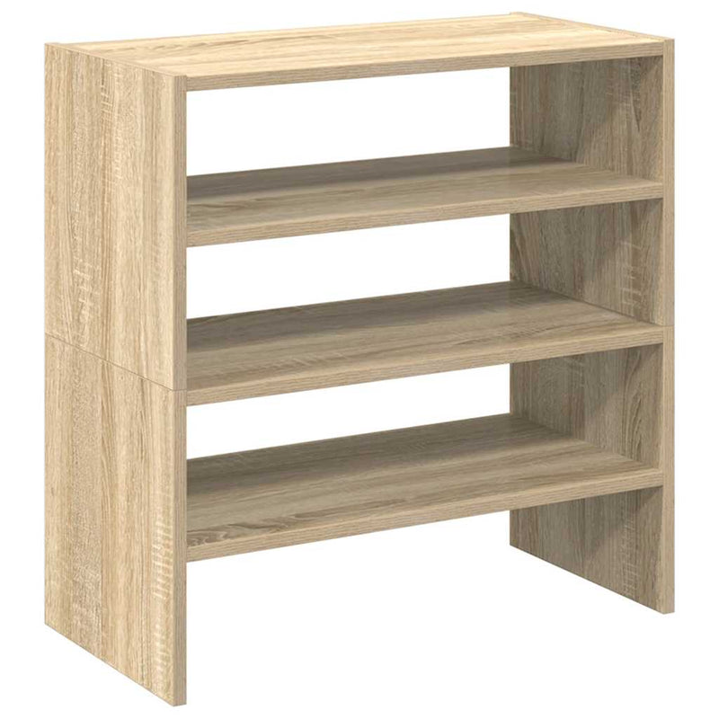 Load image into Gallery viewer, Vidaxl schoenenrekken 2 st stapelbaar 60x30x30,5 cm sonoma eikenkleur
