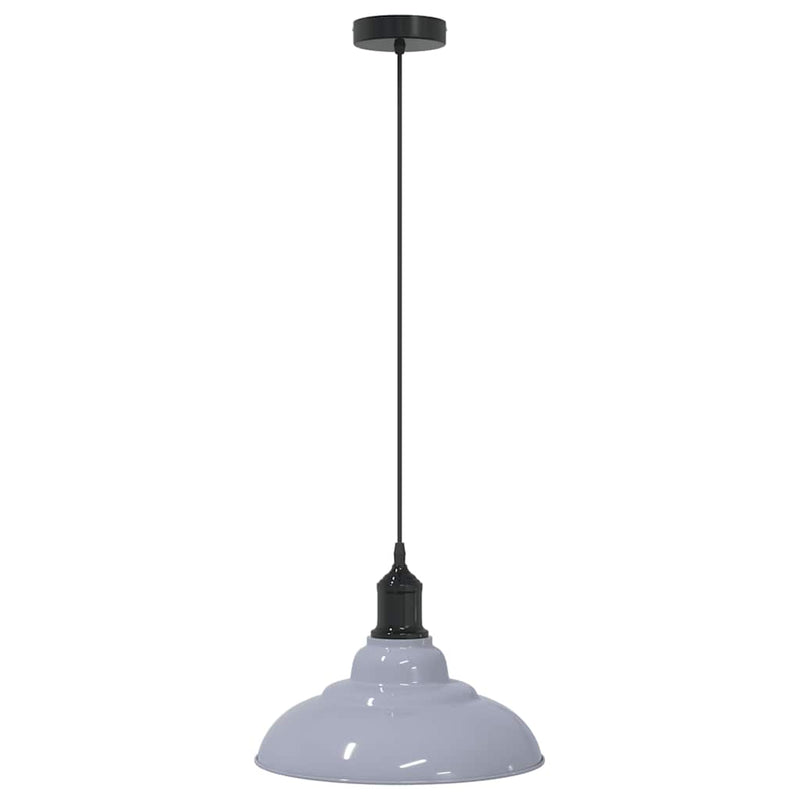 Load image into Gallery viewer, Vidaxl hanglamp in hoogte verstelbaar e27 ø31 cm metaal glanzend grijs
