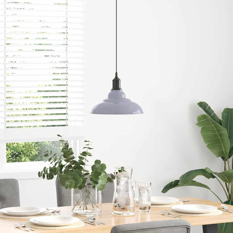 Load image into Gallery viewer, Vidaxl hanglamp in hoogte verstelbaar e27 ø31 cm metaal glanzend grijs
