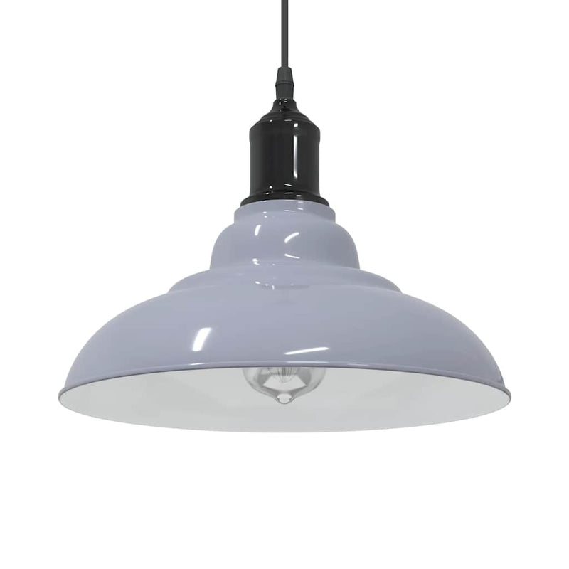 Load image into Gallery viewer, Vidaxl hanglamp in hoogte verstelbaar e27 ø31 cm metaal glanzend grijs
