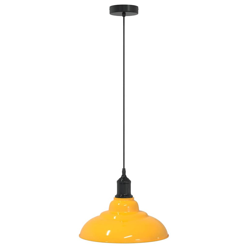 Load image into Gallery viewer, Vidaxl hanglamp in hoogte verstelbaar e27 ø31 cm metaal glanzend geel
