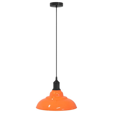 Vidaxl hanglamp in hoogte verstelbaar e27 ø31cm metaal glanzend oranje