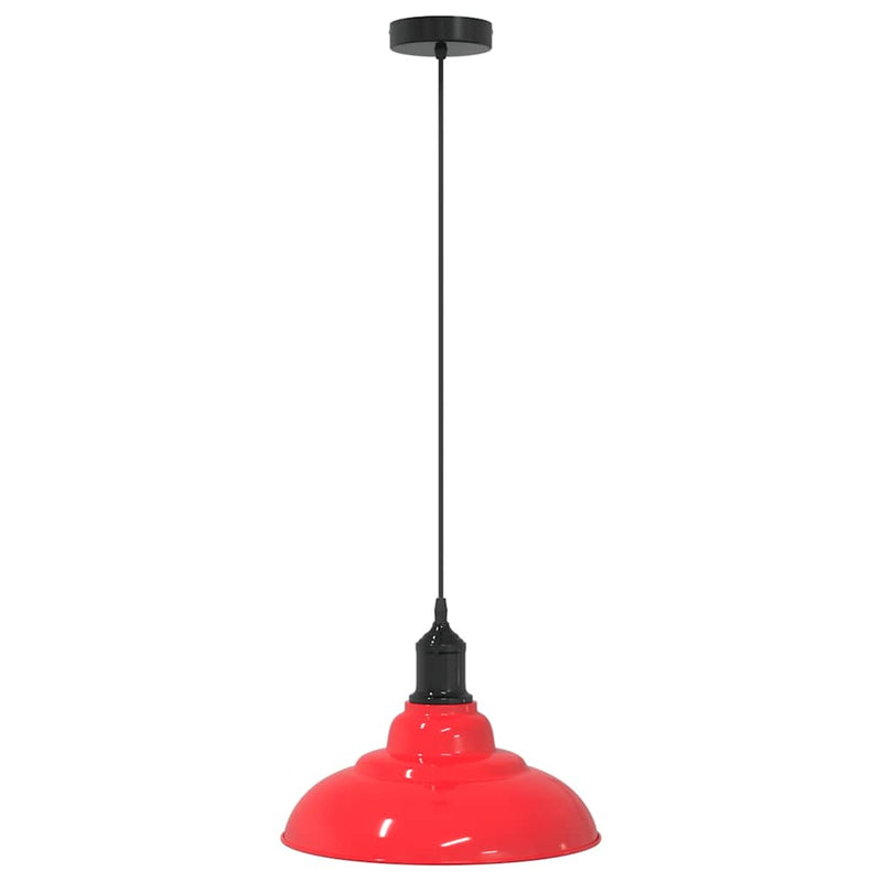 Load image into Gallery viewer, Vidaxl hanglamp in hoogte verstelbaar e27 ø31 cm metaal glanzend rood
