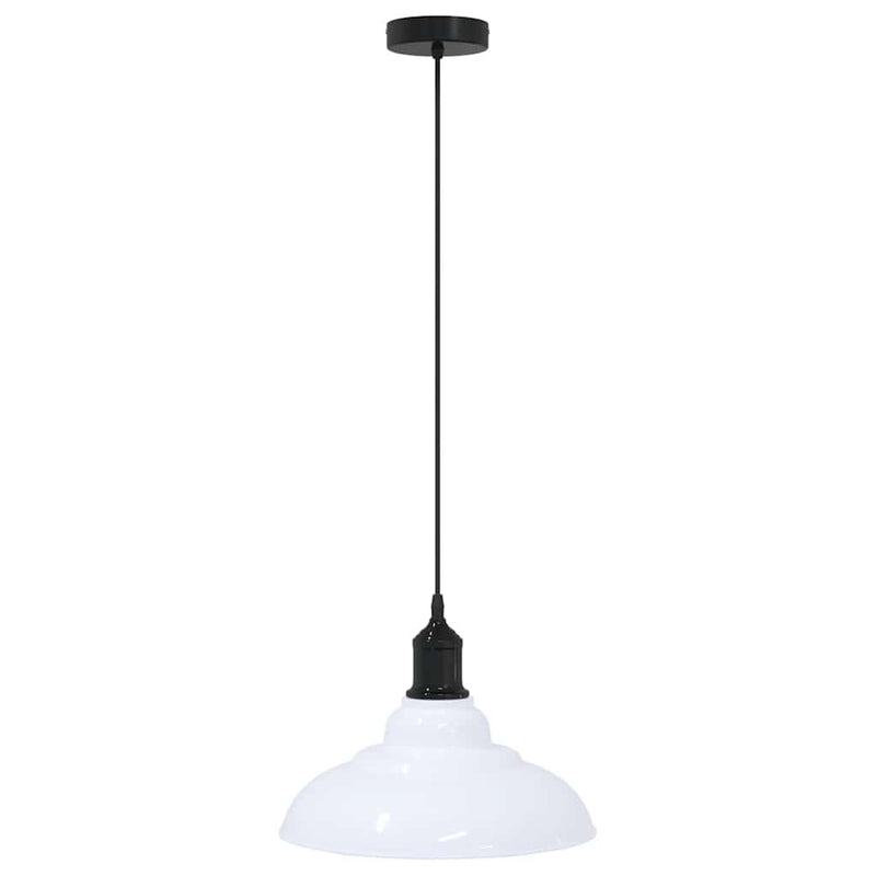 Load image into Gallery viewer, Vidaxl hanglamp in hoogte verstelbaar e27 ø31 cm metaal glanzend wit
