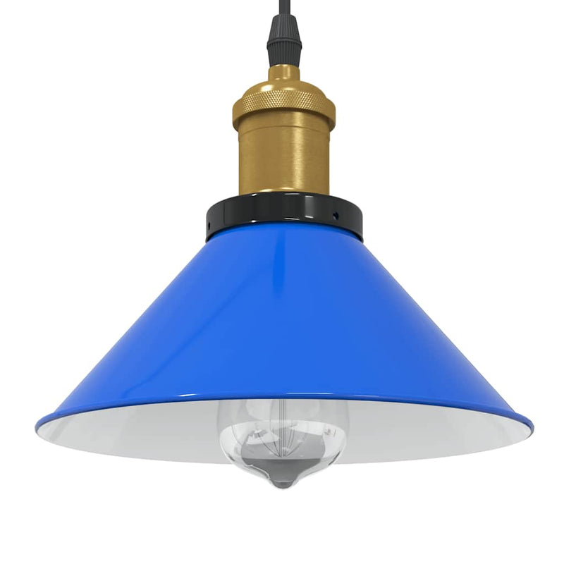 Load image into Gallery viewer, Vidaxl hanglamp in hoogte verstelbaar e27 ø22 cm metaal donkerblauw
