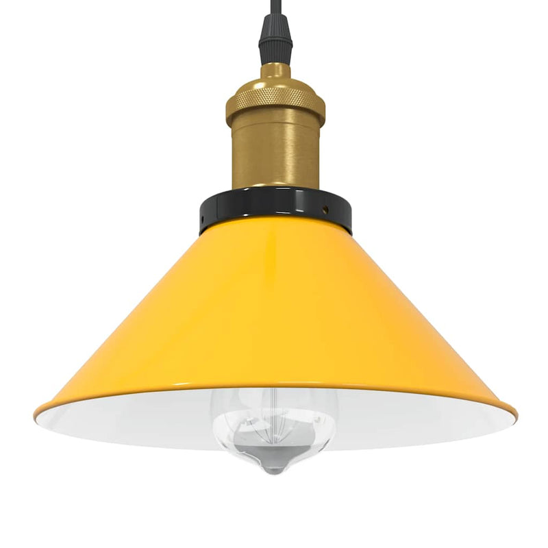 Load image into Gallery viewer, Vidaxl hanglamp in hoogte verstelbaar e27 ø22 cm metaal glanzend geel
