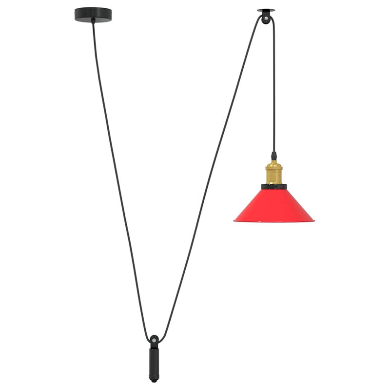 Load image into Gallery viewer, Vidaxl hanglamp in hoogte verstelbaar e27 ø22 cm metaal glanzend rood
