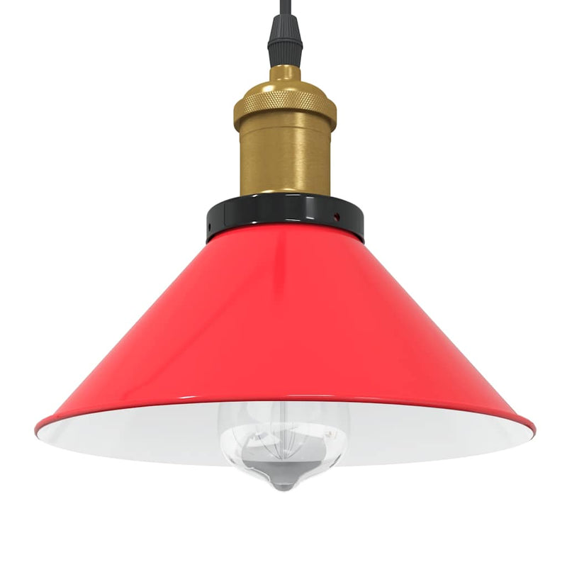 Load image into Gallery viewer, Vidaxl hanglamp in hoogte verstelbaar e27 ø22 cm metaal glanzend rood
