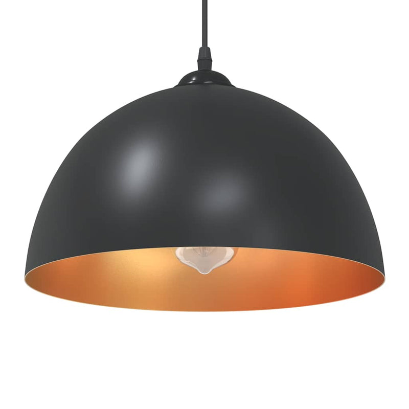 Load image into Gallery viewer, Vidaxl hanglampen 2 st in hoogte verstelbaar e27 30 cm metaal zwart

