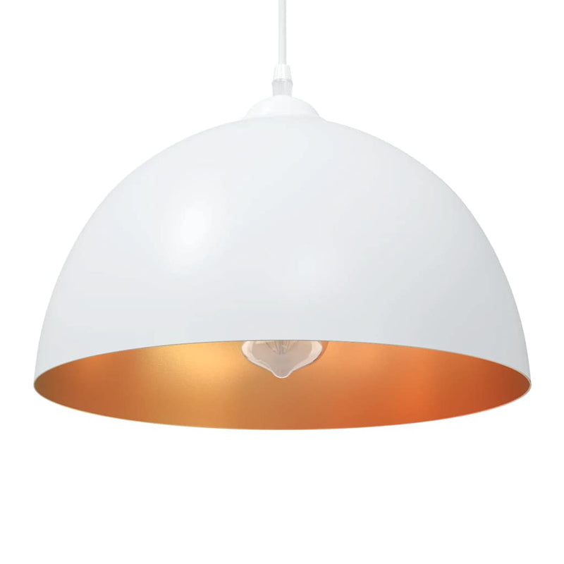 Load image into Gallery viewer, Vidaxl hanglampen 2 st in hoogte verstelbaar e27 30 cm metaal wit
