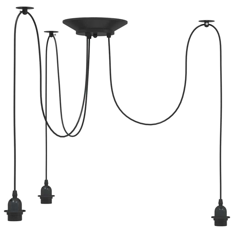 Load image into Gallery viewer, Vidaxl hanglamp met 3 lamphouders e27 metaal zwart
