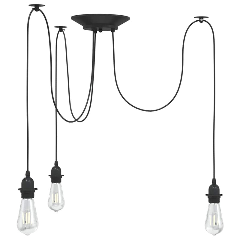 Load image into Gallery viewer, Vidaxl hanglamp met 3 lamphouders e27 metaal zwart
