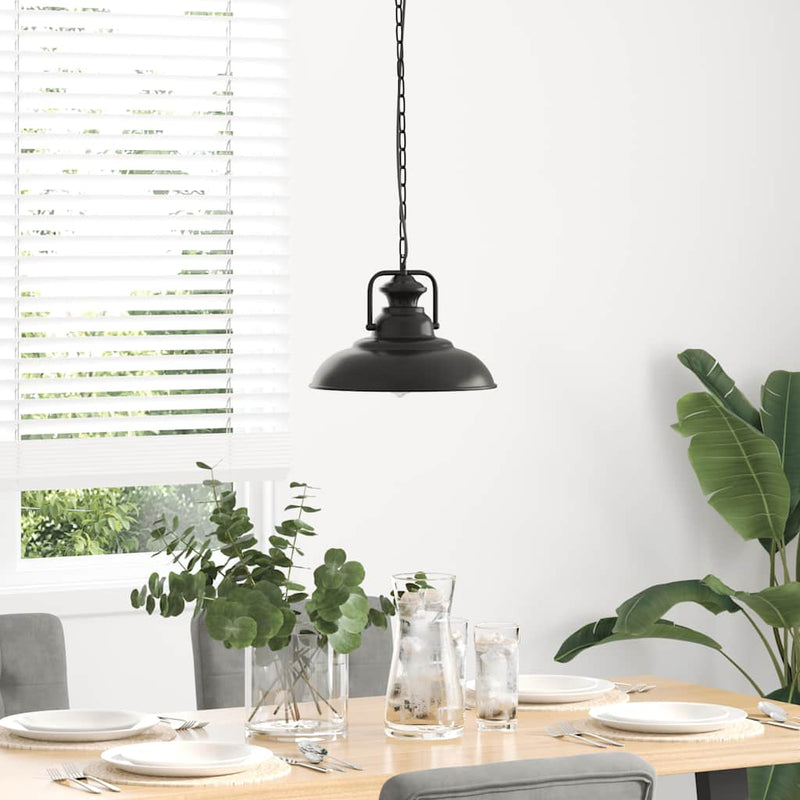 Load image into Gallery viewer, Vidaxl hanglamp e27 ø 31 cm ijzer zwart
