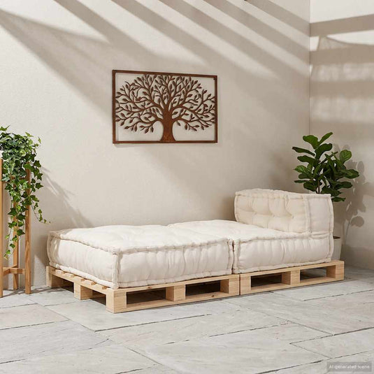 Vidaxl modulaire bankstel 70x70x54 stof crème