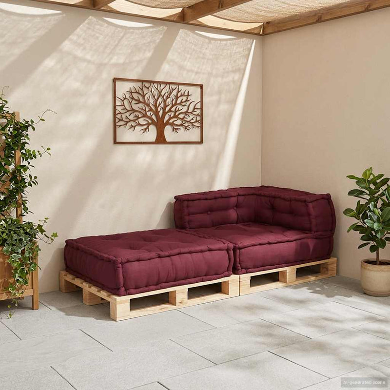 Load image into Gallery viewer, Vidaxl modulaire bankstel kastanjebruin 70x70x54 stof
