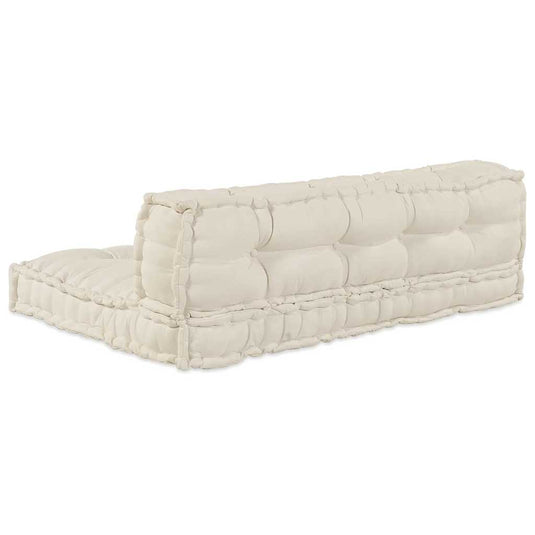 Vidaxl modulair bank 2 pcs crème 120 x 80 x 38 cm stof