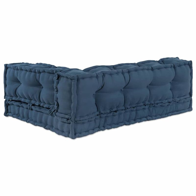 Load image into Gallery viewer, Vidaxl modulair bank 3 pcs indigo 120 x 80 x 38 cm stof

