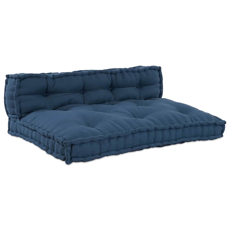 Load image into Gallery viewer, Vidaxl modulair bank 2 pcs indigo 120 x 80 x 38 cm stof
