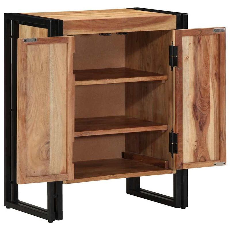 Load image into Gallery viewer, Vidaxl schoenenkast met plank bruin 56 x 35 x 70 cm massief acaciahout
