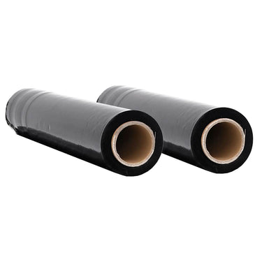 Vidaxl stretchfilm 2 st 17 μm 50 cm x 300 m zwart