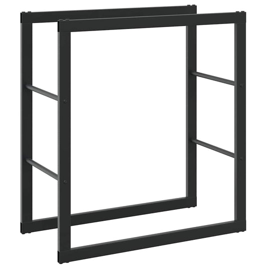 Vidaxl haardhoutrek 55x30x61 cm staal zwart