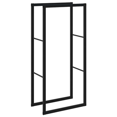 Vidaxl haardhoutrek 55x30x116 cm staal zwart