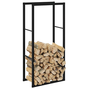 Vidaxl haardhoutrek 55x30x116 cm staal zwart
