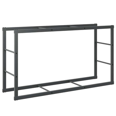 Vidaxl haardhoutrek 110x30x61 cm staal zwart